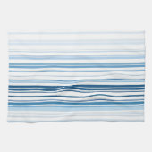 Blaue Streifenmuster Geschirrtuch (Horizontal)