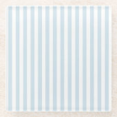 Blaue Streifenmuster Glasuntersetzer (Vorderseite)