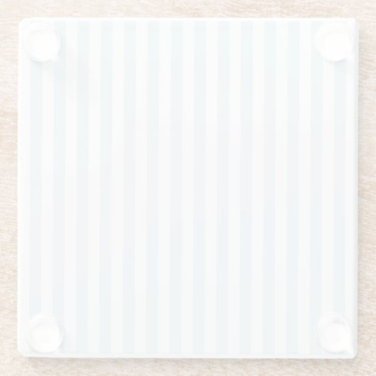 Blaue Streifenmuster Glasuntersetzer (Rückseite)