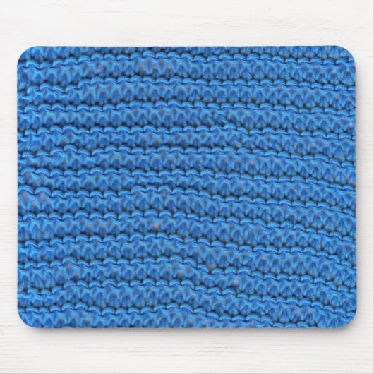 blaue strickende Mäusematte Mousepad (Vorne)