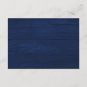 Blaue String-Lichter Hochzeitdetails-Karte Begleitkarte (Rückseite)