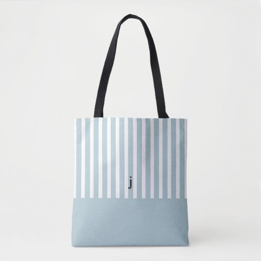 BLAUE STRIPED PERSONALISIERTE Tasche (Vorderseite)