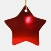 BLAUE STRIPEN UND ROTE RUBY STAR KERAMIK ORNAMENT (Hinten)