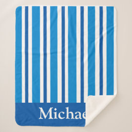BLAUE STRIPES SHERPA BLANKET SHERPADECKE