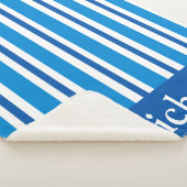 BLAUE STRIPES SHERPA BLANKET SHERPADECKE (3/4)