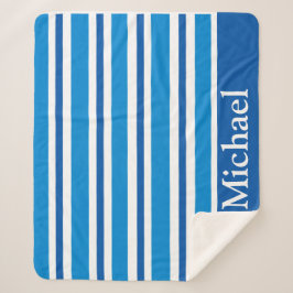 BLAUE STRIPES SHERPA BLANKET SHERPADECKE