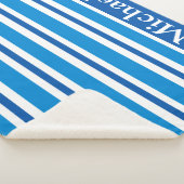 BLAUE STRIPES SHERPA BLANKET SHERPADECKE (3/4)
