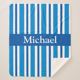 BLAUE STRIPES SHERPA BLANKET SHERPADECKE