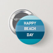 Blaue Stripes-Word-Vorlage Button (Vorne & Hinten)