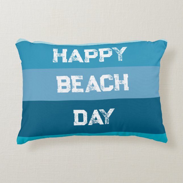 Blaue Stripes-Word-Vorlage Dekokissen (Vorderseite)