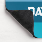 Blaue Stripes-Word-Vorlage Mousepad (Ecke)