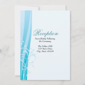 Blaue Strudel-Hochzeits-Einladung (vertikal) Einladung (Rückseite)
