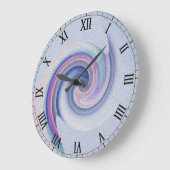 blaue Strudeluhr Große Wanduhr (Winkel)