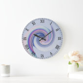 blaue Strudeluhr Große Wanduhr (Zuhause)