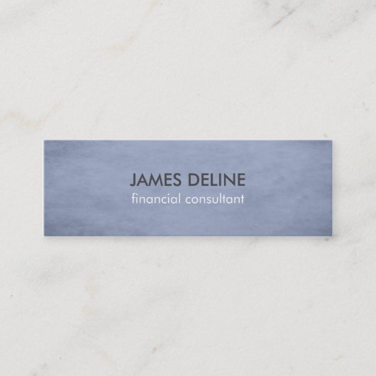 Blaue strukturierte Berater-Visitenkarte Mini Visitenkarte (Vorderseite)