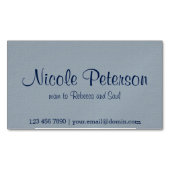 Blaue strukturierte Mama-Karte Magnetische Visitenkarte (Vorderseite)