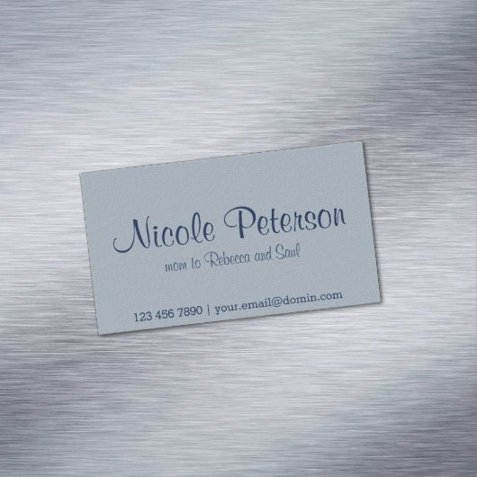 Blaue strukturierte Mama-Karte Magnetische Visitenkarte (Beispiel)