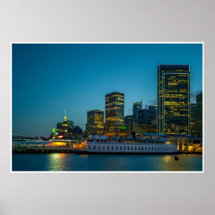 Blaue Stunde in der Stadt Poster