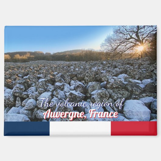 Blaue Stunde in der vulkanischen Region Frankreich Magnet (Vorderseite)