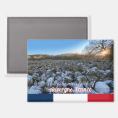 Blaue Stunde in der vulkanischen Region Frankreich Magnet (Vorderseite/Rückseite)