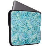 Blaue Succulents Laptopschutzhülle (Vorne Rechts)