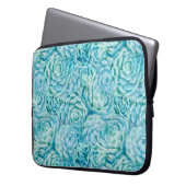 Blaue Succulents Laptopschutzhülle (Vorderseite Links)