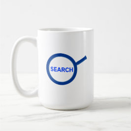 Blaue Suchlupe Kaffeetasse