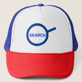 Blaue Suchlupe Truckerkappe