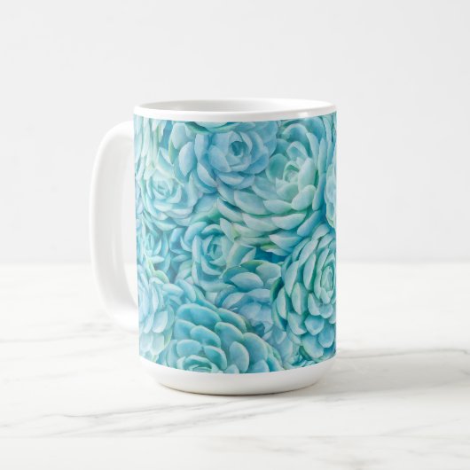 Blaue Sukkuline Kaffeetasse (Vorderseite Links)