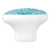 Blaue Sukkuline Keramikknauf (Seitenansicht)