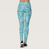 Blaue Sukkuline Leggings (Rückseite)