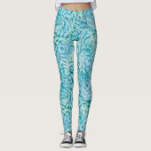 Blaue Sukkuline Leggings (Vorderseite)