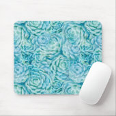 Blaue Sukkuline Mousepad (Mit Mouse)