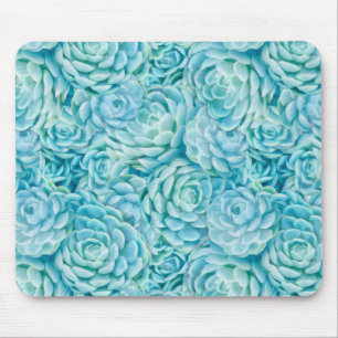Blaue Sukkuline Mousepad