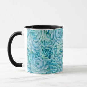Blaue Sukkuline Tasse