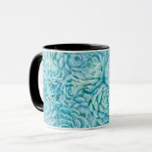 Blaue Sukkuline Tasse (Vorderseite Links)
