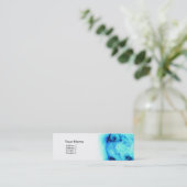 Blaue Sun-Visitenkarte 2 Mini Visitenkarte (Stehend Vorderseite)