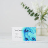 Blaue Sun-Visitenkarte 2 Visitenkarte (Stehend Vorderseite)