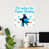 BLAUE SUPER STAR FIGURE SKATER POSTER (Heimbüro)