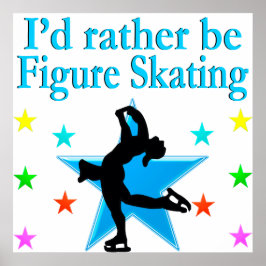 BLAUE SUPER STAR FIGURE SKATER POSTER