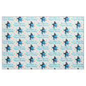 BLAUE SUPER STAR FIGURE SKATER STOFF (Fat Quarter (45,7 x 55,9 cm))