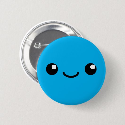 Blaue Süsse Button (Vorne & Hinten)