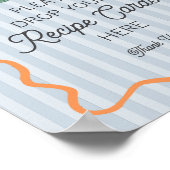 Blaue Süsse Hauptpresse Zitrusfrüchte gemeinsam ei Poster (Ecke)