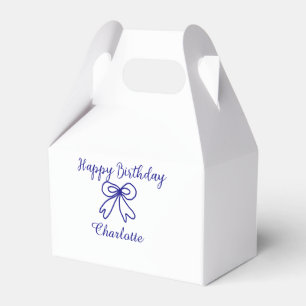 Blaue SÜSSE HINZUFÜGEN NAME BABY Geburtstag Geschenkschachtel