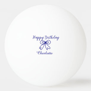 Blaue SÜSSE HINZUFÜGEN NAME BABY Geburtstag Tischtennisball