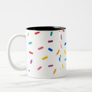 Blaue süße Jeans-Kaffeetasse mit Regenbogen Zweifarbige Tasse