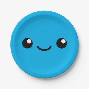 Blaue Süsse Pappteller