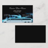 Blaue SUV-Limousinen-NeonVisitenkarte Visitenkarte (Vorne/Hinten)