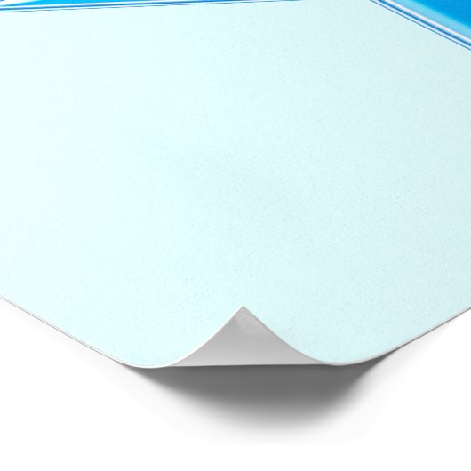 BLAUE SWIMMER QUOTE PERSONALISIERT POSTER (Ecke)