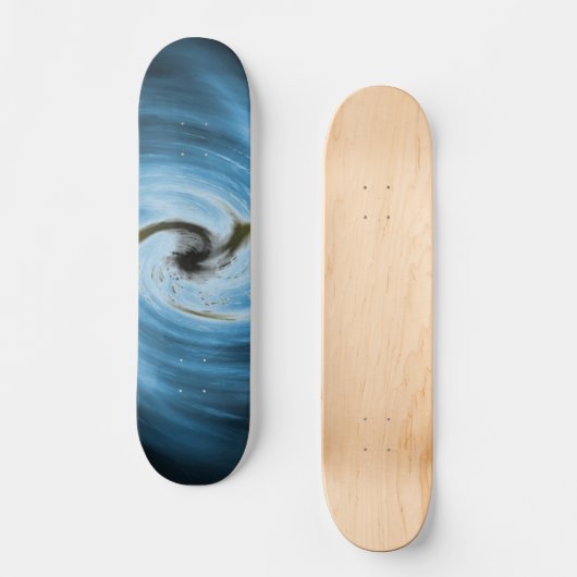 Blaue Swirl-Skateboard Skateboard (Vorderseite)